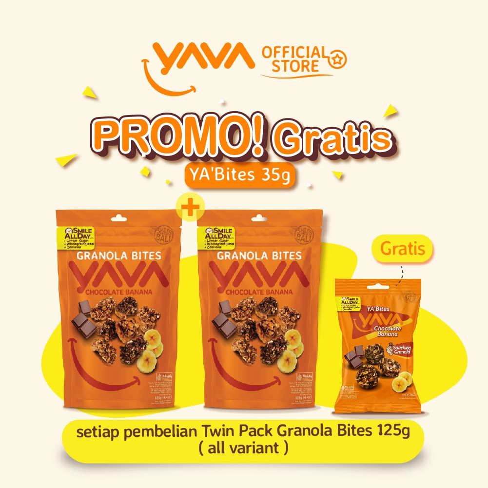 

YAVA Twin Pack Granola Bites Chocolate Banana (2 x 125g)
