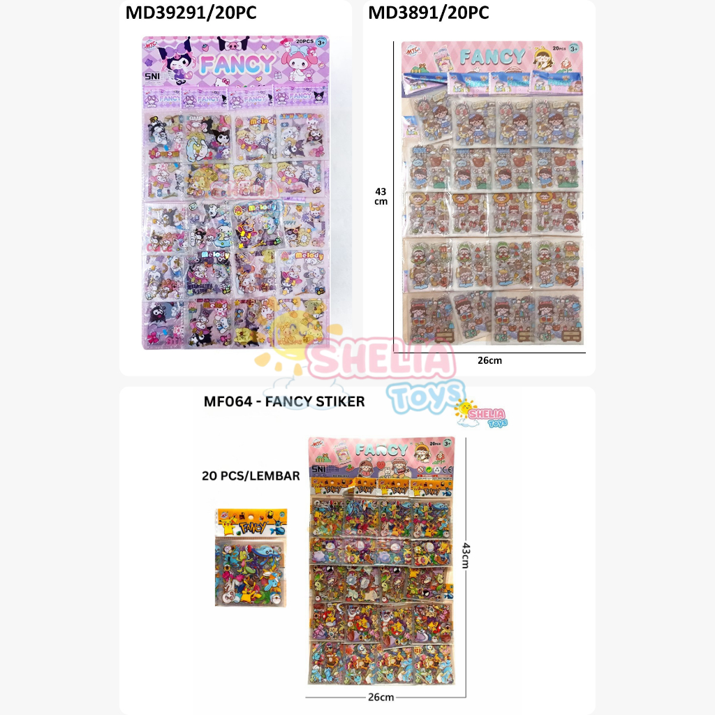

FANCY STIKER SANRIO FANCY STIKER POKEMON 1 LEMBAR ISI 20