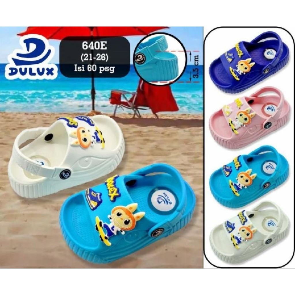 [GROSIR] Sandal Anak Dulux 640 E Model Clog Karakter Labubu – Ukuran 21–26