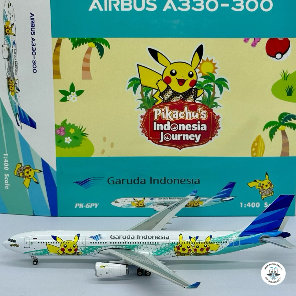 1/400 Garuda Indonesia Airbus A330-300 PK-GPY Pokemon Pikachu Jet GA-2 Phoenix Models 1:400 Scale Di