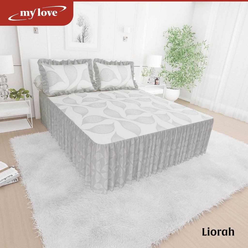 ALL NEW MY LOVE Sprei Set Rumbai Motif Ukuran King 180x200  Sprei Rumbai No 1