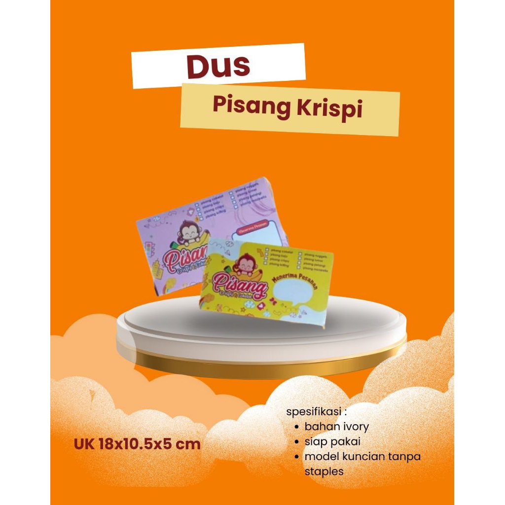 

[30 PCS] DUS PISANG CRISPY | BOX PISANG CRISPY | DUS PISCOK
