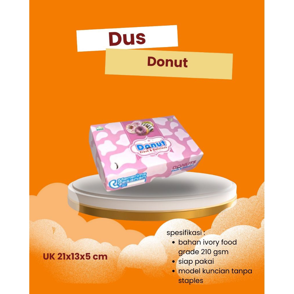 [25 PCS] DUS DONAT | BOX DONAT | KARDUS DONAT