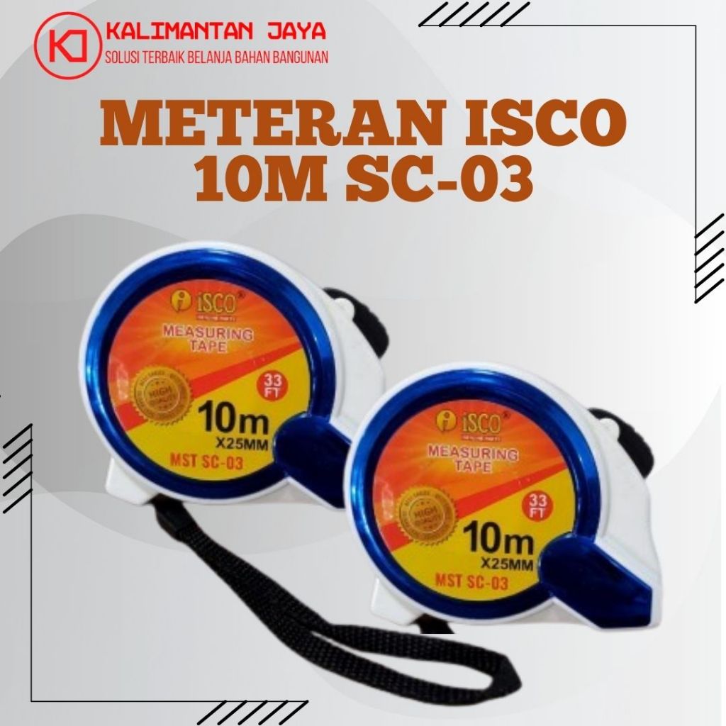 METERAN SAKU TUKANG/METERAN UKUR 10 M /METERAN ISCO 03