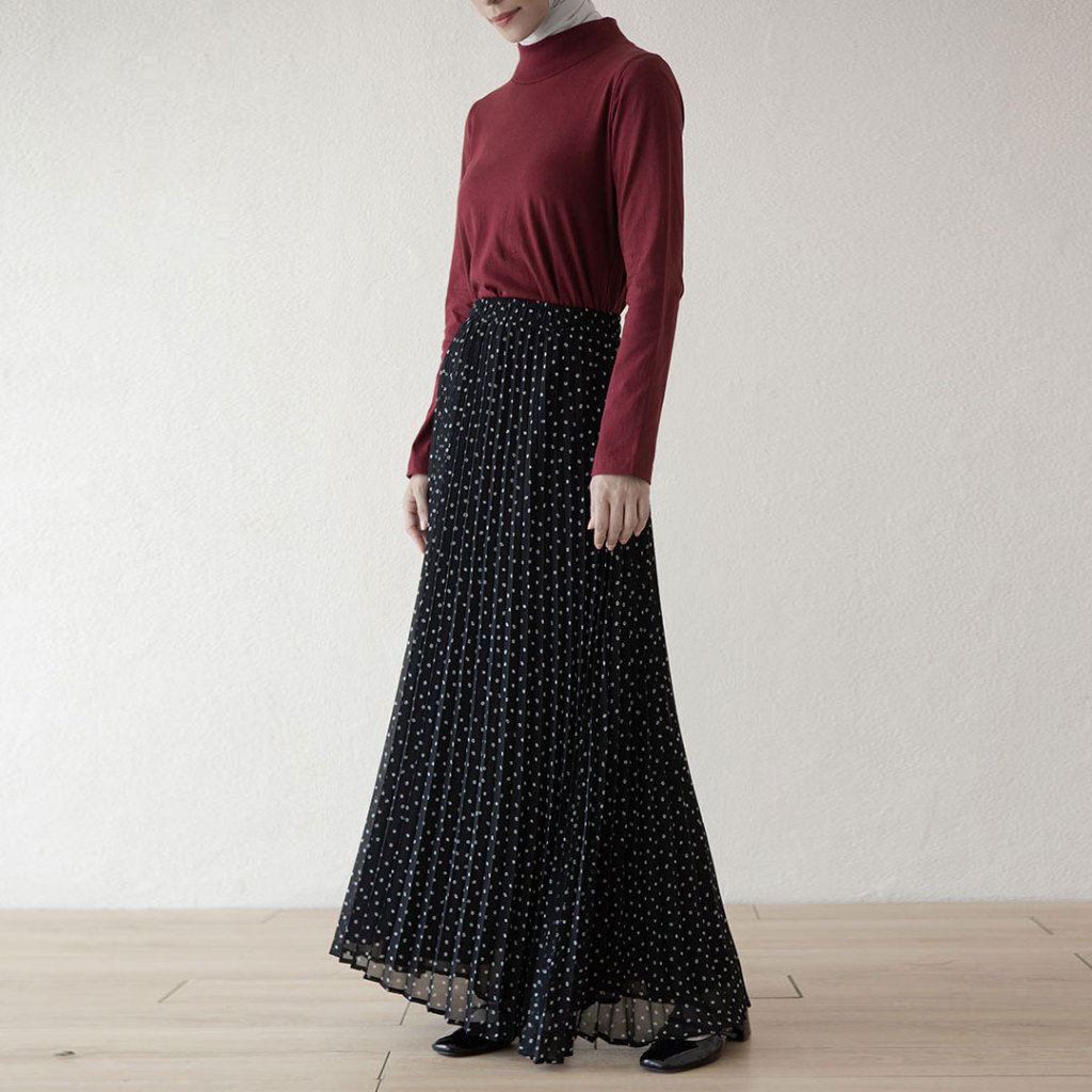 LIMITED RESKA SKIRT BY ASKA LABEL - ROK WANITA PLEATS ROK PLISKET PINGGANG FULL KARET WARNA PINK