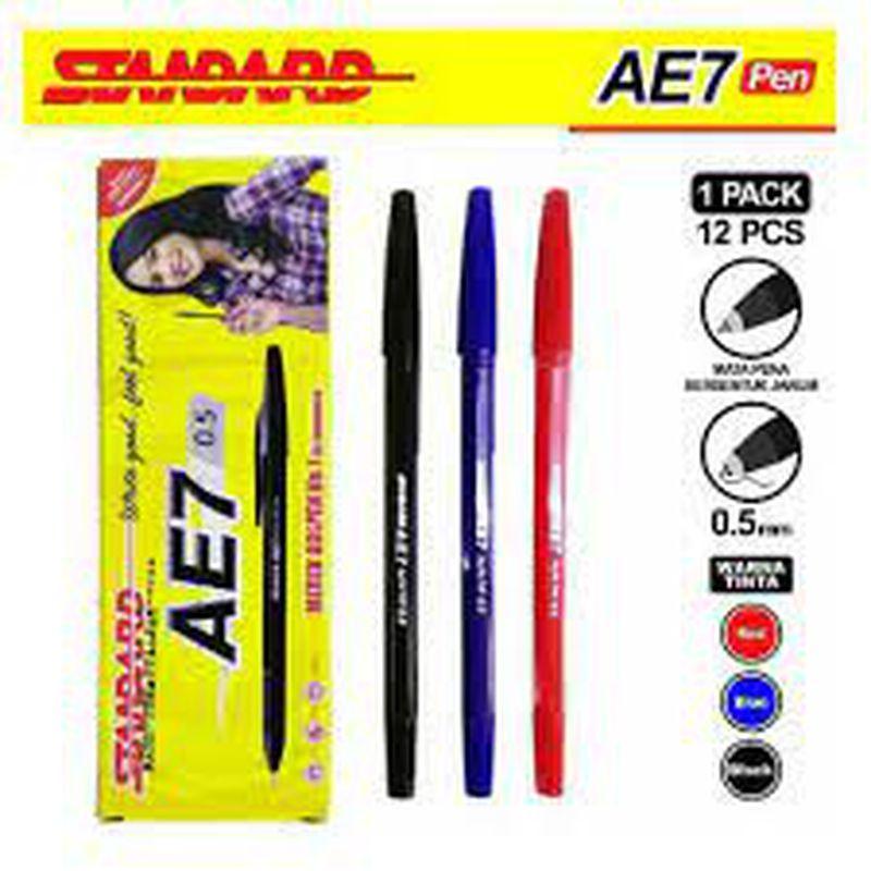

Pulpen Eceran Standard AE 7 / Ball Point Pen Standard AE7 / Hitam / Biru / Merah