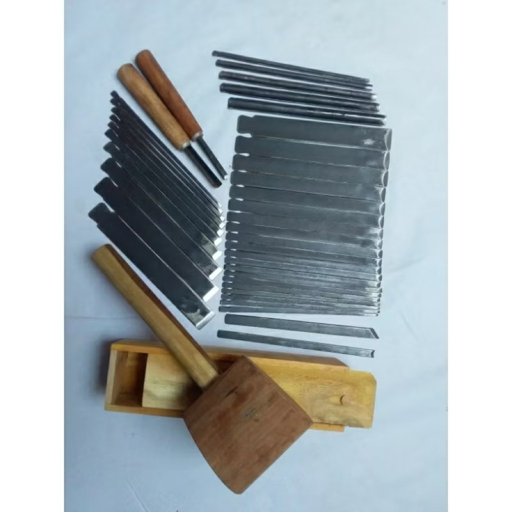 Pahat ukir kayu khas jepara set lengkap latihan dasar