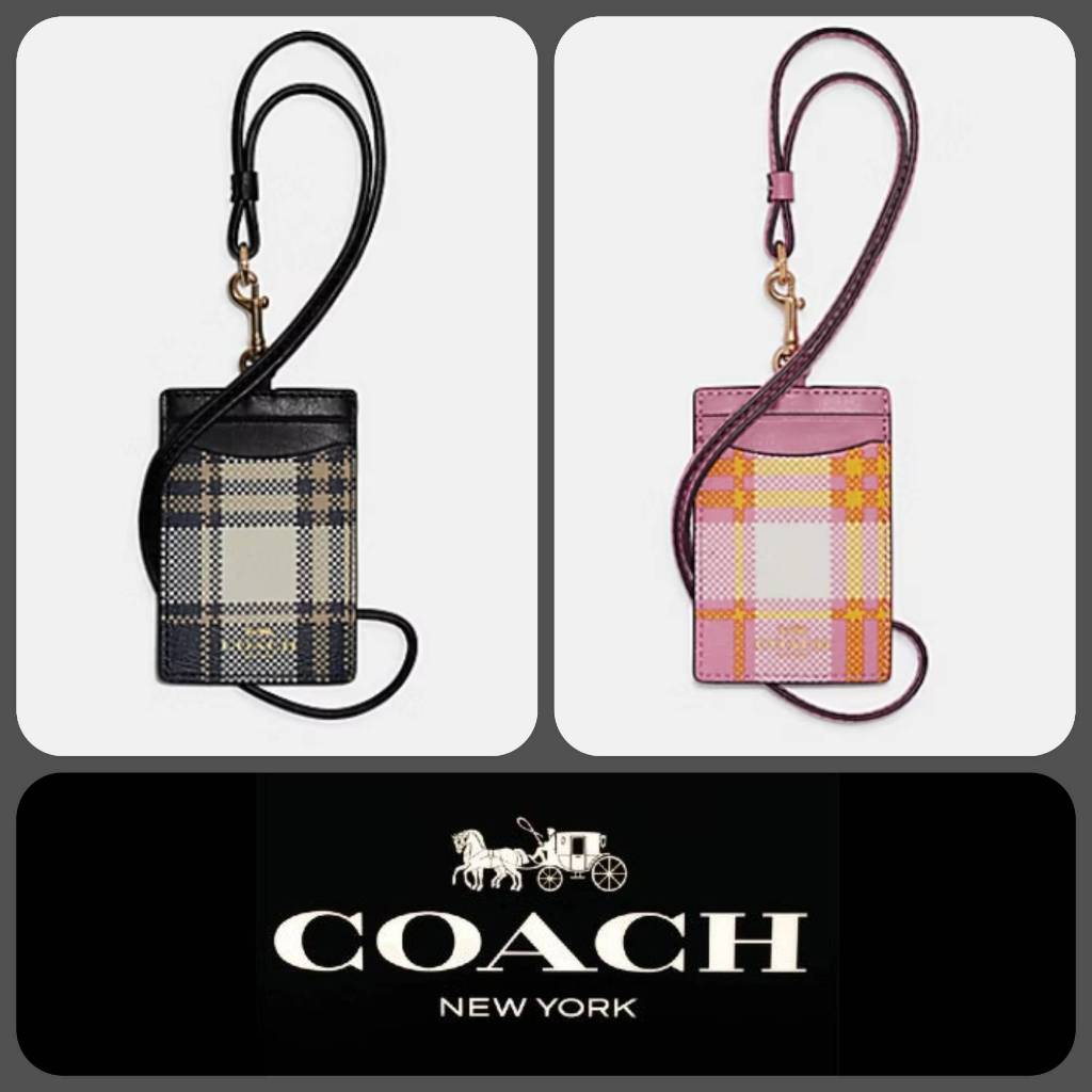 

Lanyard ID Card with garfden plaid print gantungan kartu identitas original gd