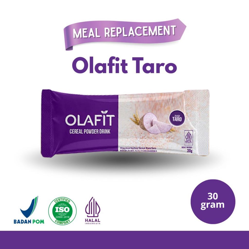 

OLAFIT Meal Replacement Multigrain Cereal Powder Drink Rasa Taro 1 Pcs Makanan Minuman Diet Sereal Sehat GOFIT GROUP
