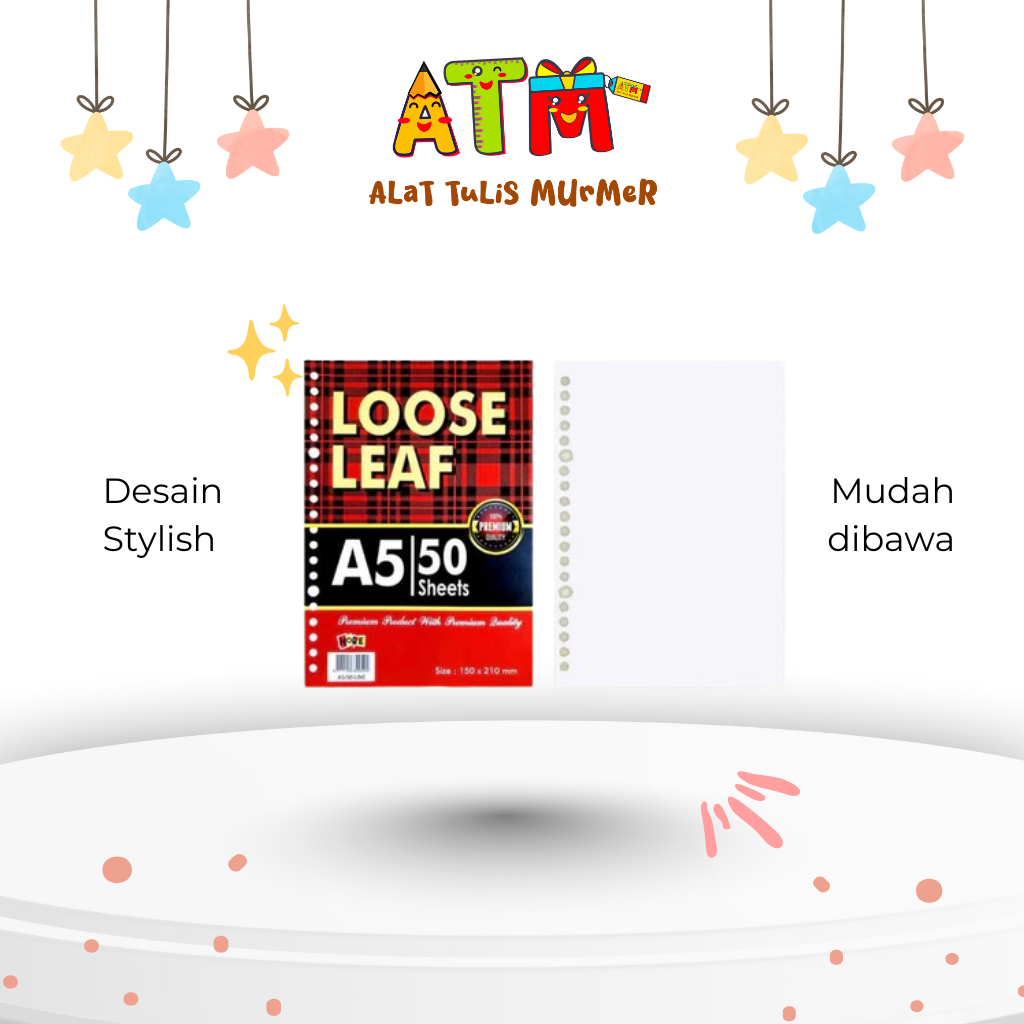 

Binder/Sheet/Loose Leaf Hore A5 50lbr-Plain Series