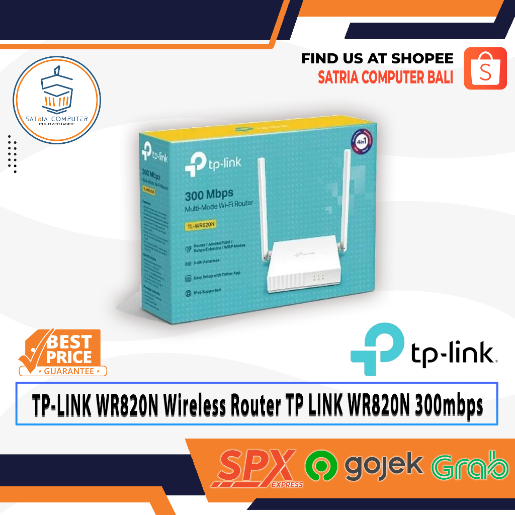 TP-LINK WR820N Wireless Router TP LINK WR820N 300mbps