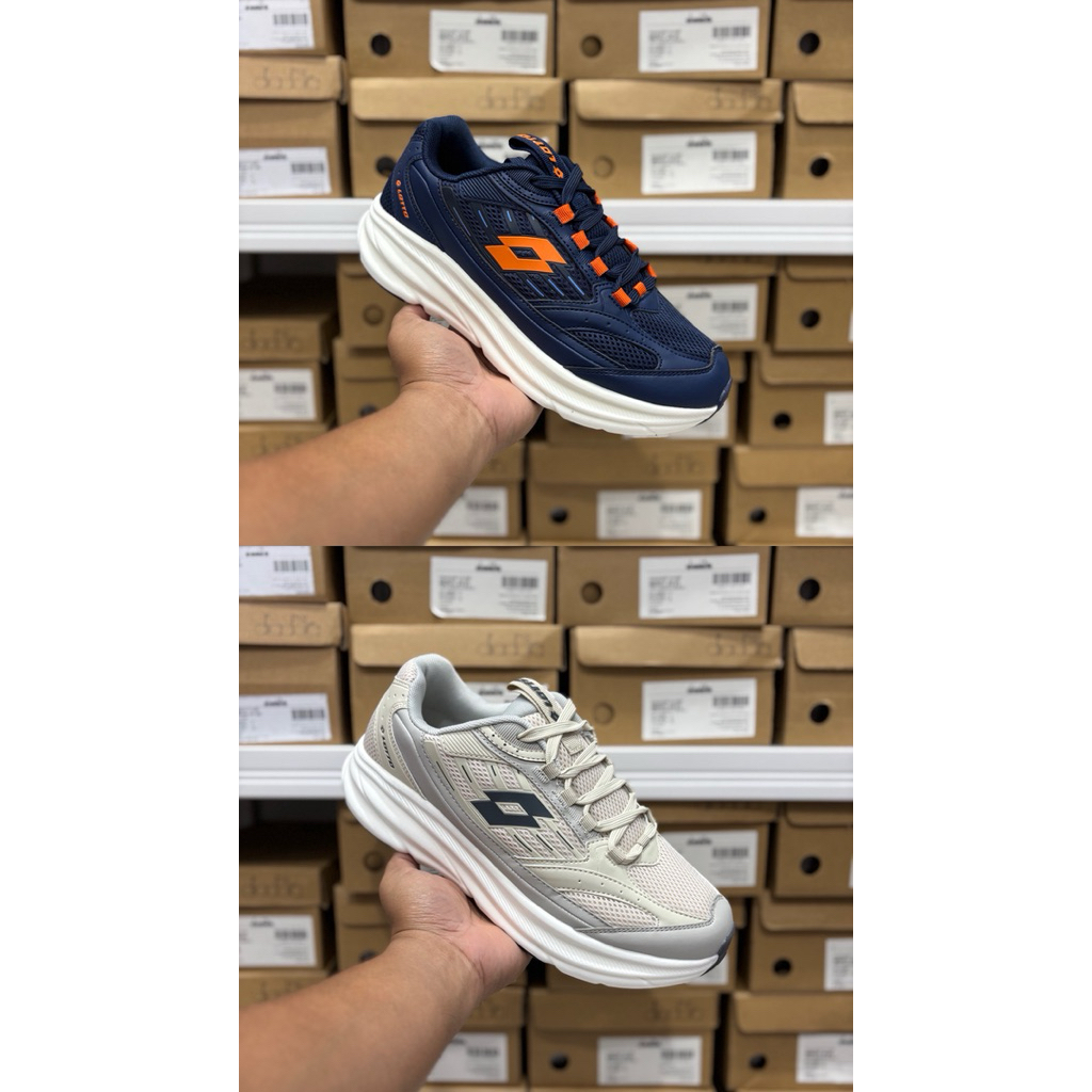 SEPATU RUNNING PRIA LOTTO ESENSIO GREY AND NAVY LOTRU250304G LOTRU250203N ORIGINAL BNIB SHOES
