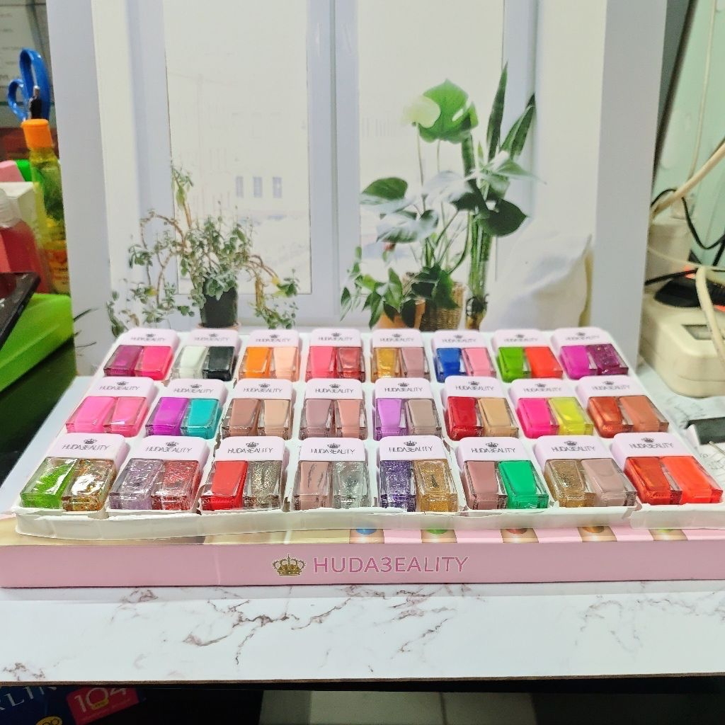 KUTEK HUDA 2 IN 1, KUTEK REVLON 2 IN 1 WARNA, KUTEK HALAL, NAIL POLISH, KUTEK PER 24SET