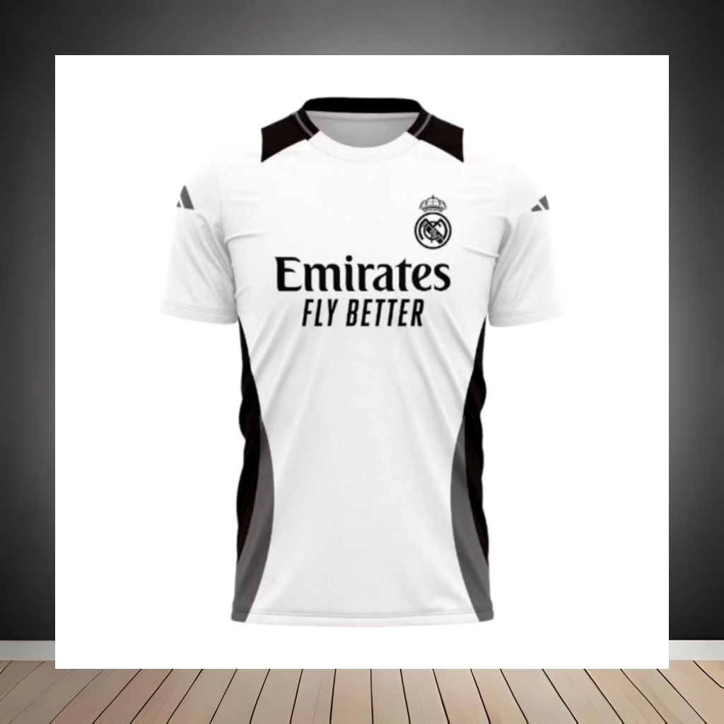 JERSEY TRAINING MADRID PUTIH 2024/25 fullprint