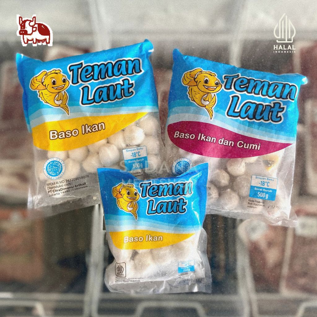 

TEMAN LAUT Baso Ikan / Baso Udang / Bola Ikan / Cumi – 200gr & 500gr Frozen Food