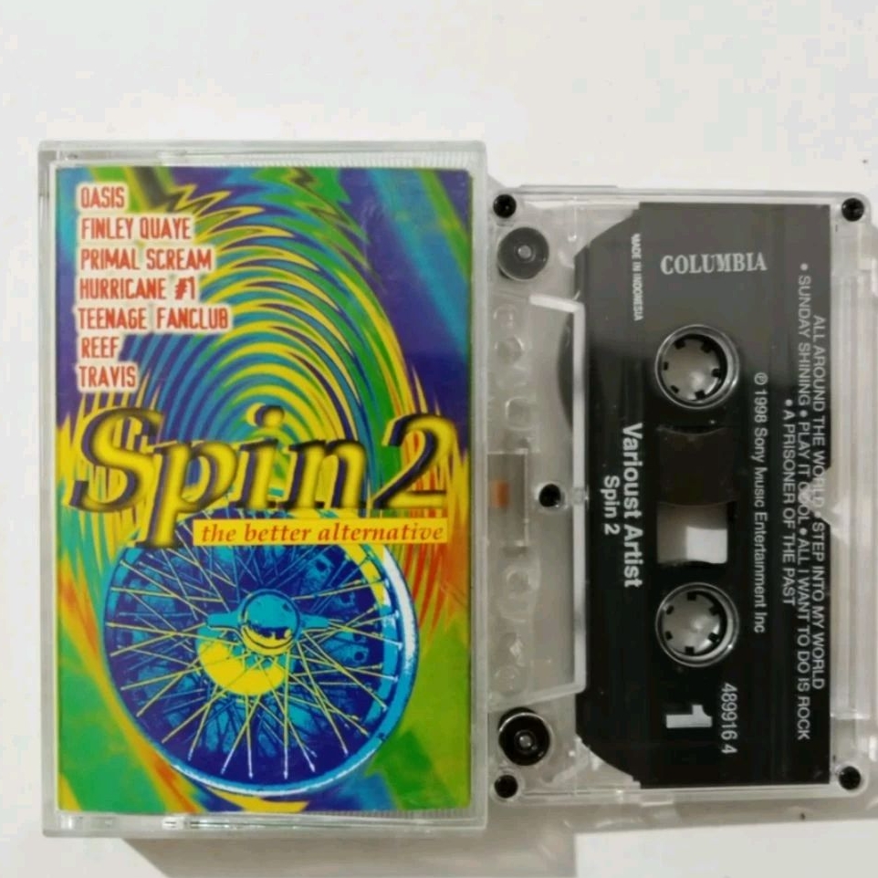 Kaset Kompilasi SPIN 2 Feat : Oasis Primal Scream Teenage Fanclub dll