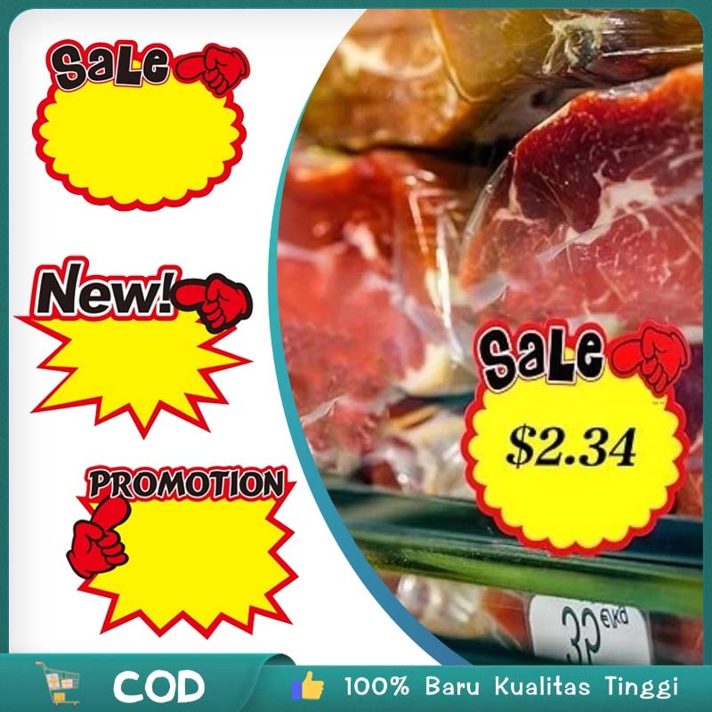 

50pcs Label Harga Promo Pop Card Price Tags Kartu Promosi Sale Tag Untuk Toko Dan Supermarket