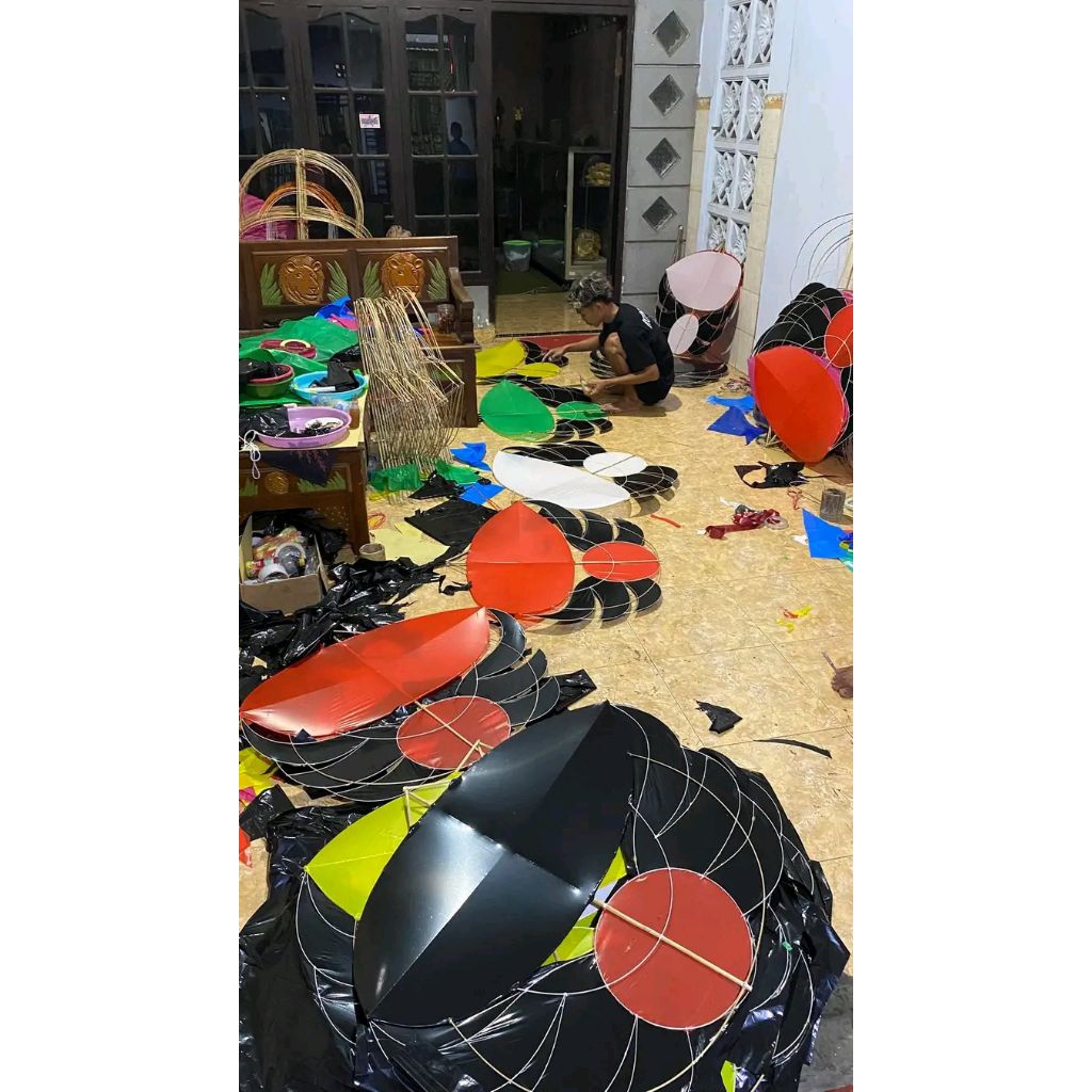 ragangan layangan papiran spesialis pengrajin asli ukuran bentang 80cm