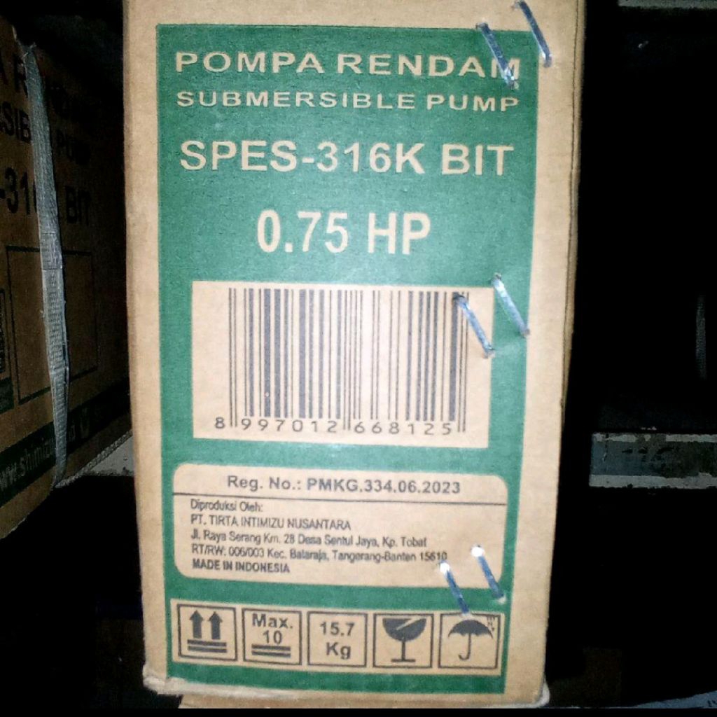 Submersible Shimizu 0.75 HP SPES 316 Pompa Satelit Plus Kabel