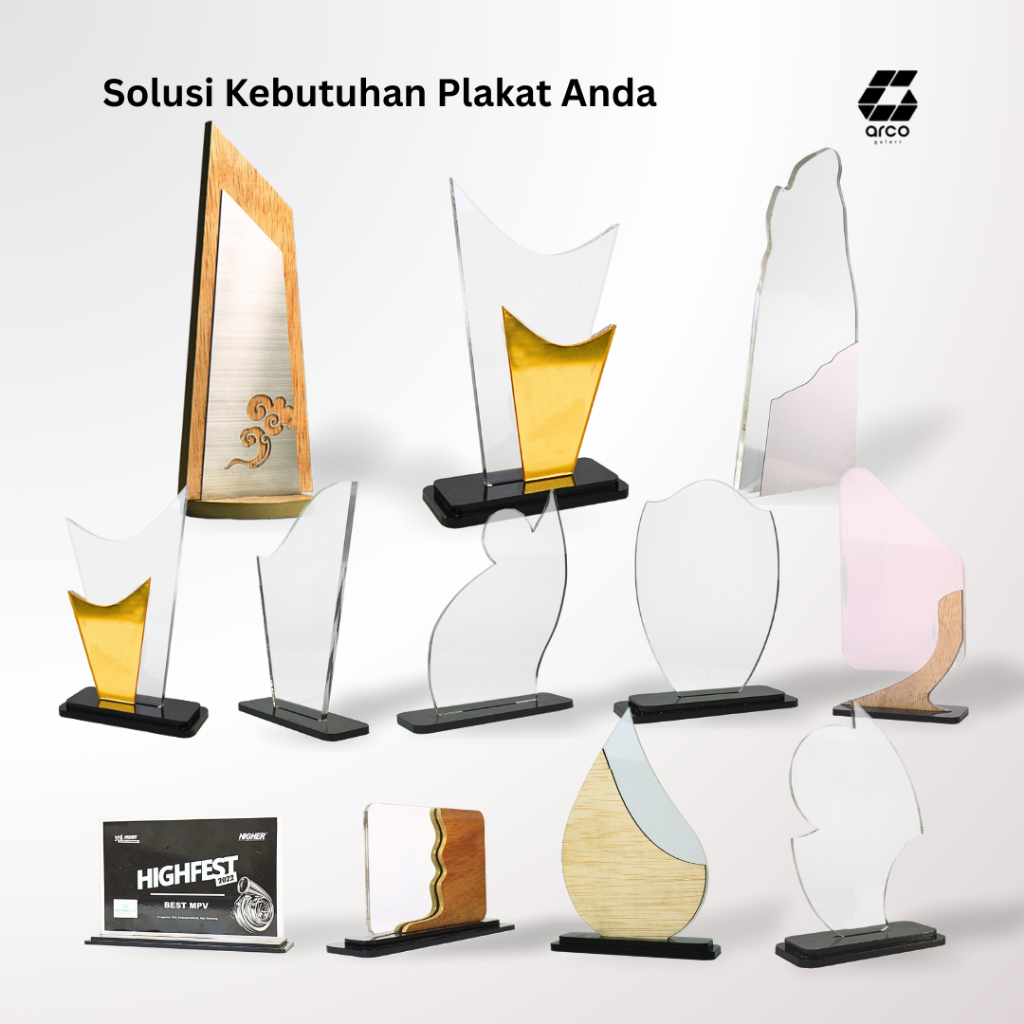 Plakat Custom Akrilik | Plakat Kayu | Plakat Plat – Desain Bisa Custom