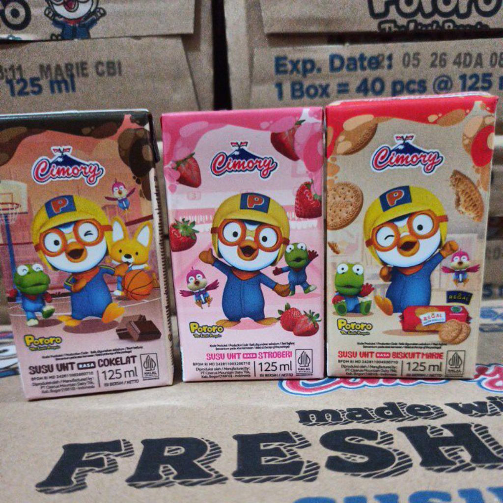 1 DUS SUSU CIMORY UHT FRESH MILK 125ml / 125 ml 1 KARTON SAMEDAY INSTANT