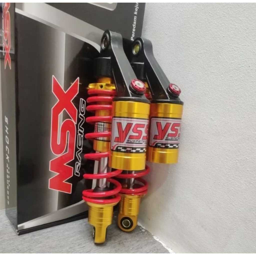 Shockbreaker Copy YSS 280 MM -Merah Tabung Gold