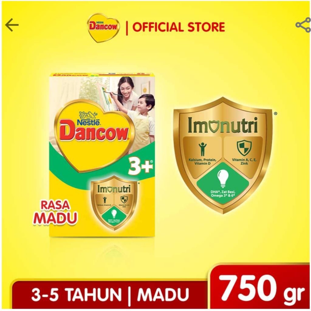 

Dancow 3+ susu bubuk protectus probio madu dan vanila anak usia 3-5 tahun 750gr