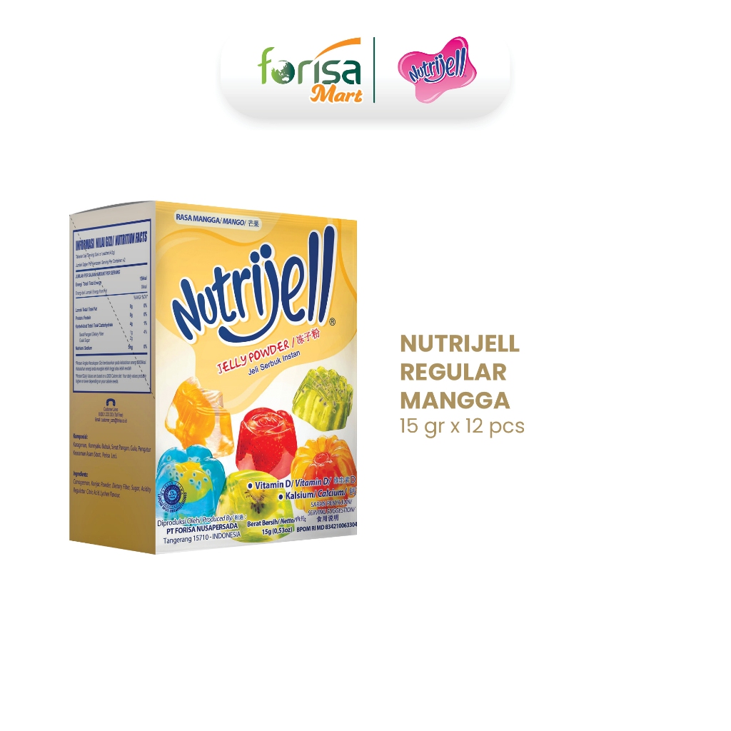 

Nutrijell Reguler Mangga 15gr Box - 12 pcs