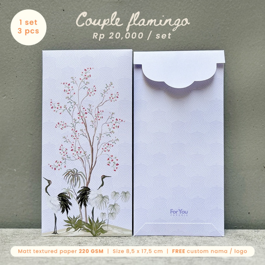 

All Occasion Money Envelope (Couple Flamingo) | Angpao Segala Acara Custom (3 pcs)