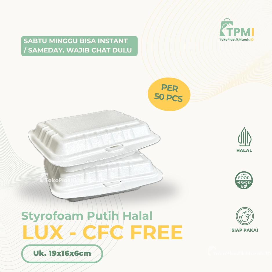 [KHUSUS INSTANT] STYROFOAM LUX | STEROFOAM | STYROFOAM BUBUR | KOTAK MAKAN | LUNCH BOX MURAH
