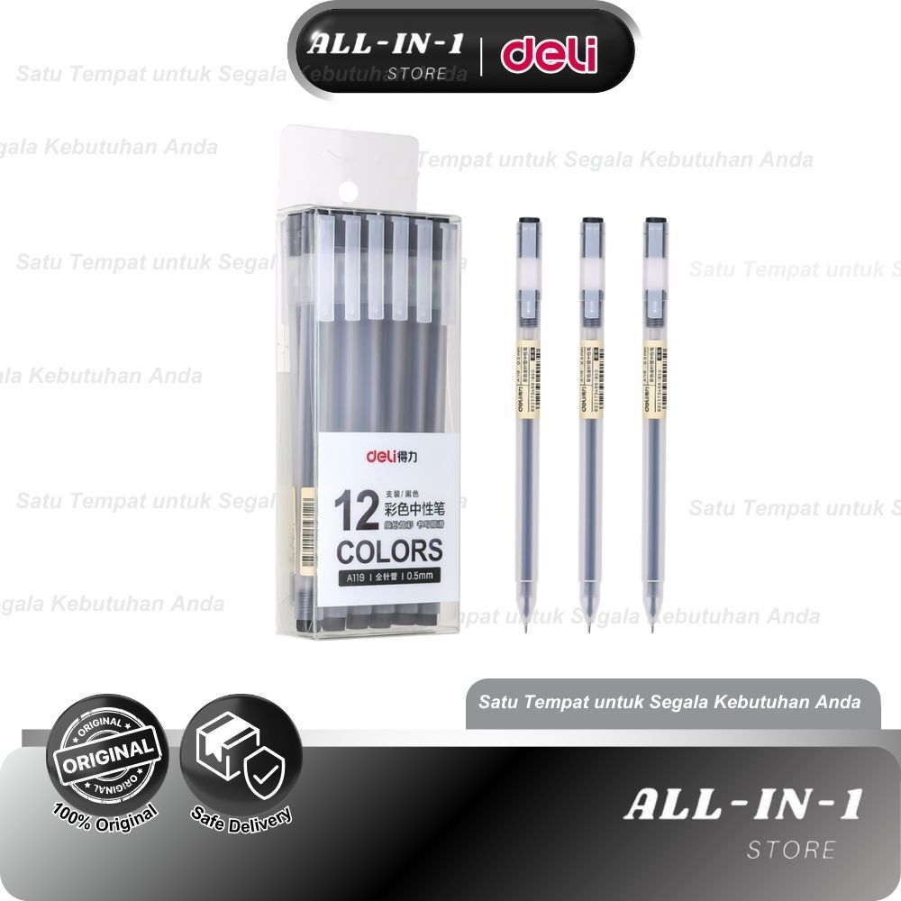 

Deli Color Gel Pen Pulpen Gel Tip 0.5mm A119