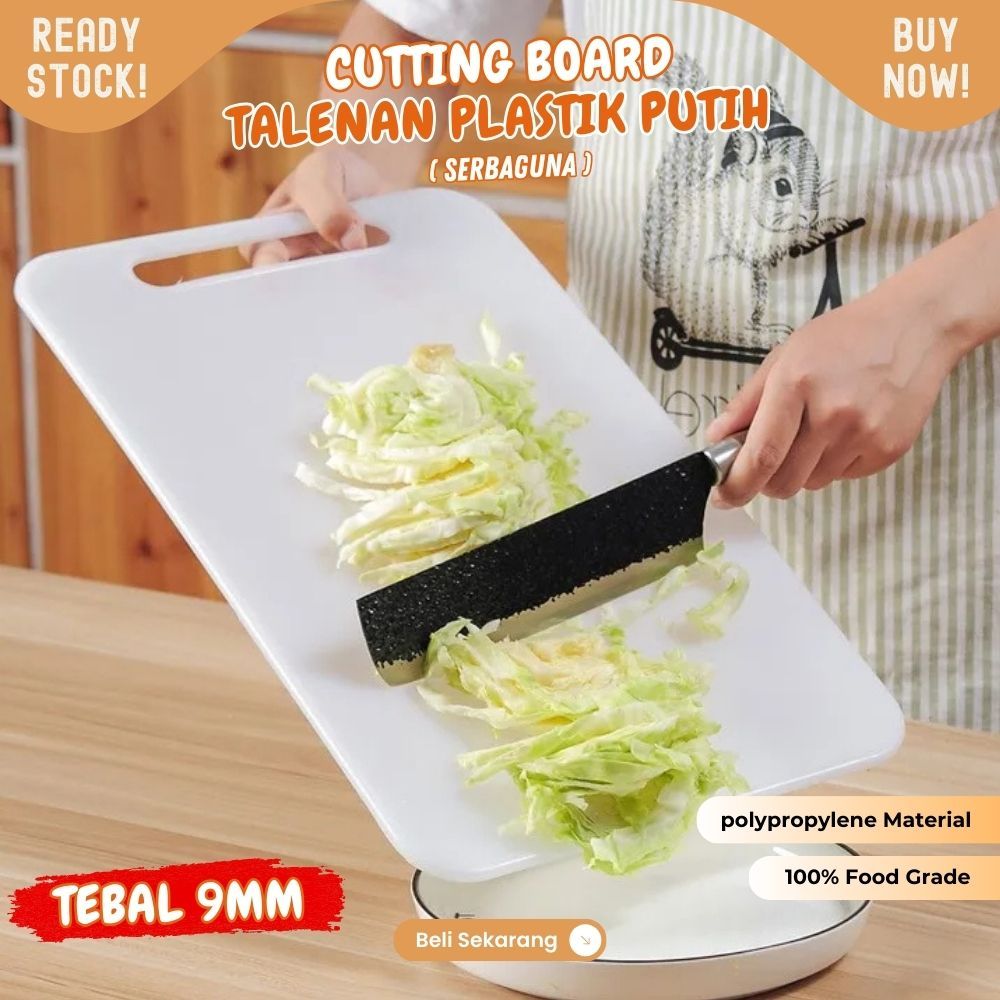 Talenan Plastik Tebal 9MM Ukuran 37CM x 23CM Cutting Board 100PP