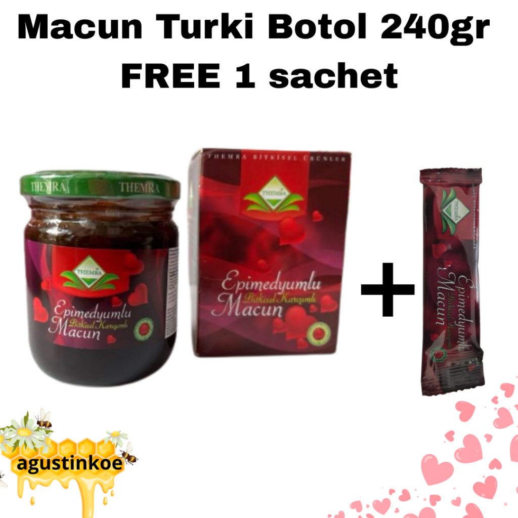 

Madu Macun Turki Botol 240gr FREE 1 sachet / Madu Therma / Madu Turki Macun Epimedyumlu