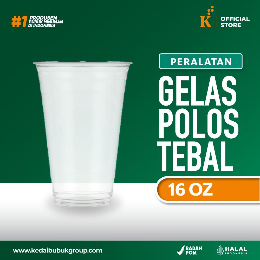 Gelas Polos Tebal 16 Oz Isi 50 Cup
