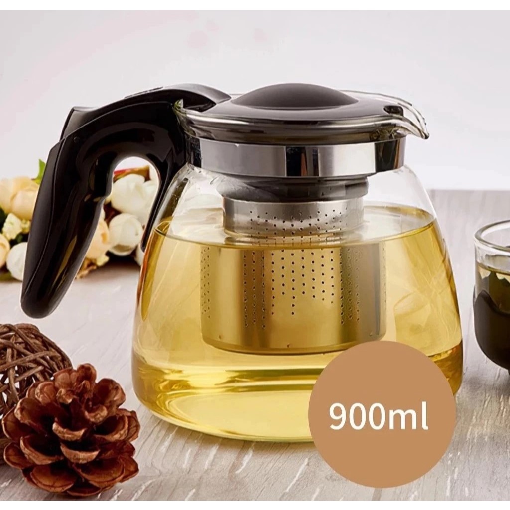 Berkualitas MINISO Teko Teapot Set Teh Sederhana 5pcs/set Teh Ketel Kaca Teapot dengan 4pcs Gelas Pr