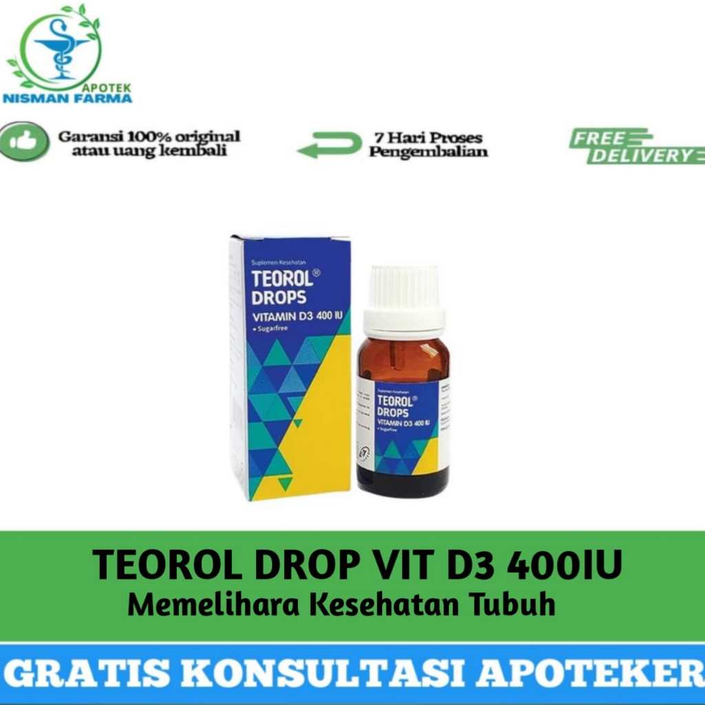 Teorol Drops Vitamin D3 400 IU - Suplemen Vitamin D Untuk Bayi