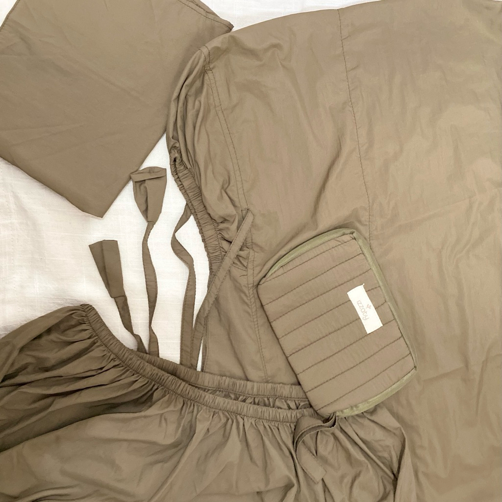 mukena khadijah sutra solite + pouch + sajadah mini