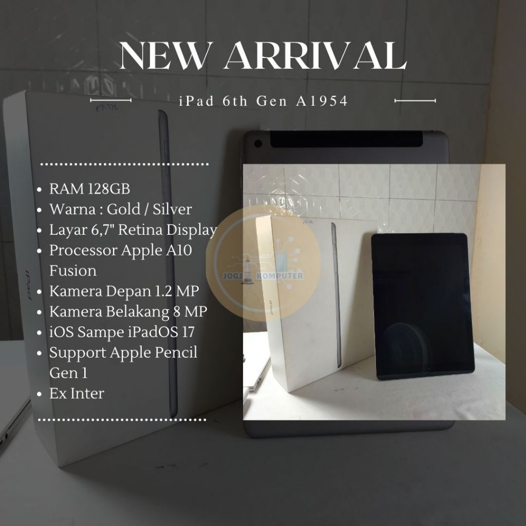 iPad 6th Gen 128GB Layar 9,7" Retina Display Silver [Ex iBox]