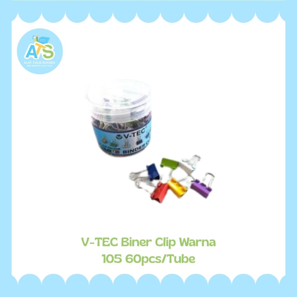 

v-tec binner clip warna 105 60pcs/ tube