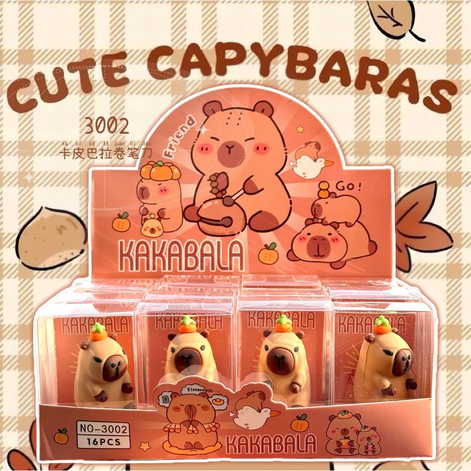 

SERUTAN CAPYBARA CUTE IMUT LUCU/SET RAUTAN DAN ERASER CAPYBARA