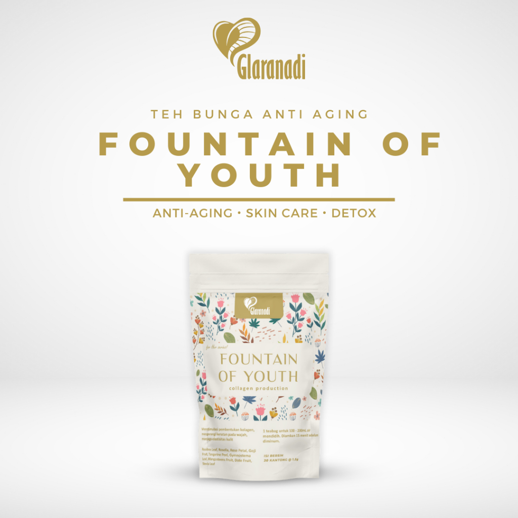 

GLARANADI - Teh Bunga Anti Aging Fountain of Youth / Rose Goji Rosella Herbal Awet Muda