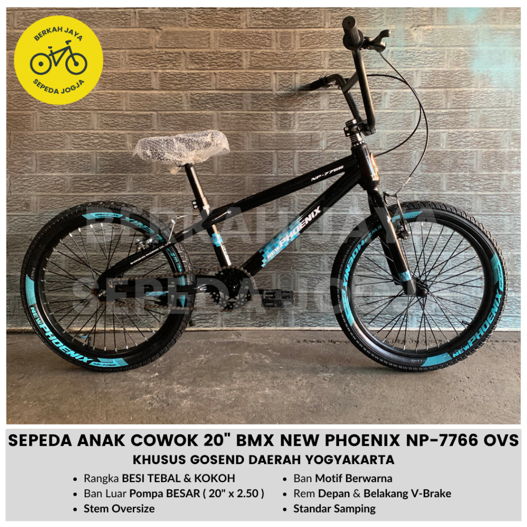 Sepeda Anak Cowok BMX 20 inch New Phoenix NP 7766 Ban BESAR 2.50 Oversize