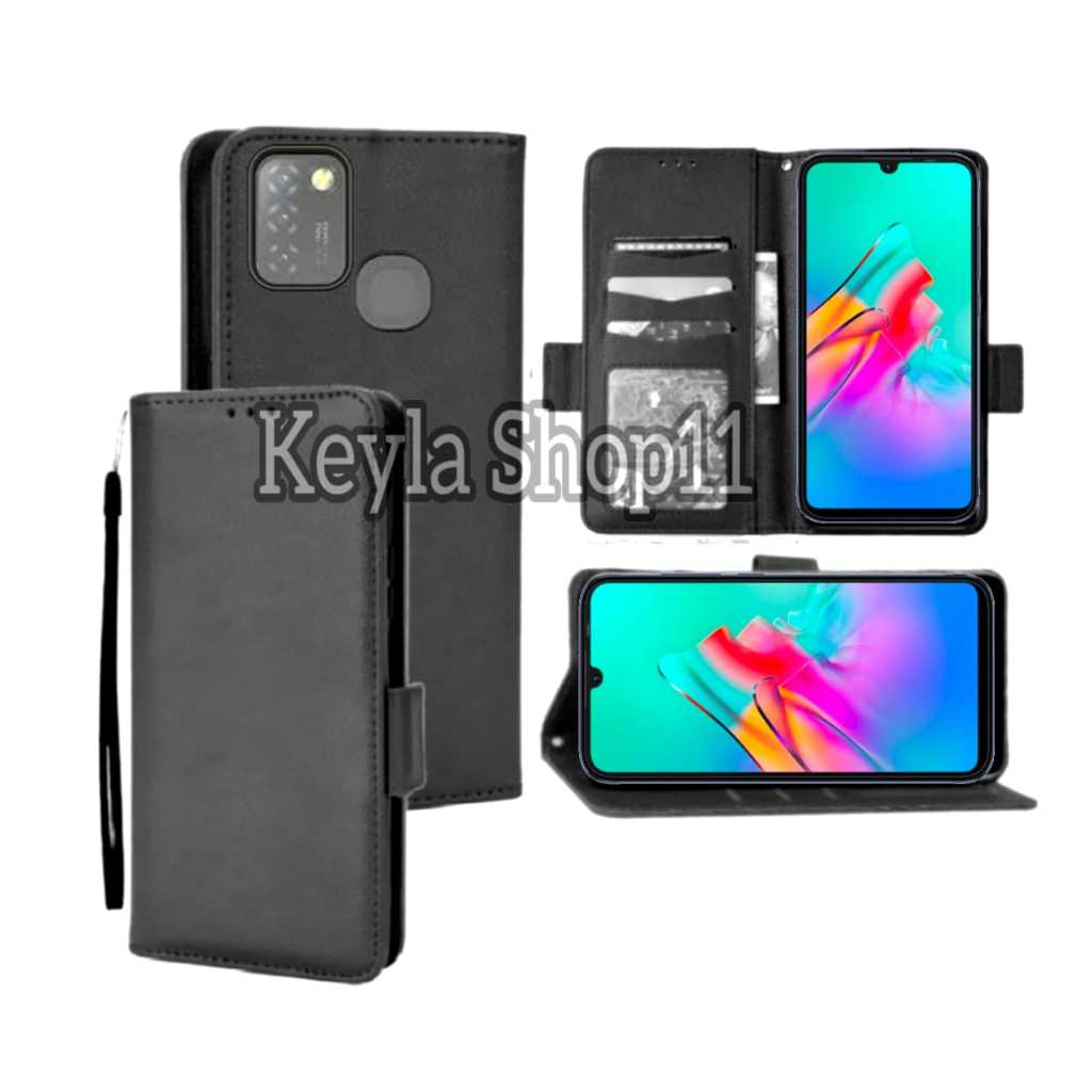 Case Flip Untuk INFINIX SMART 5 Soft Case Dompet Flip Cover Leather Premium Casing HP