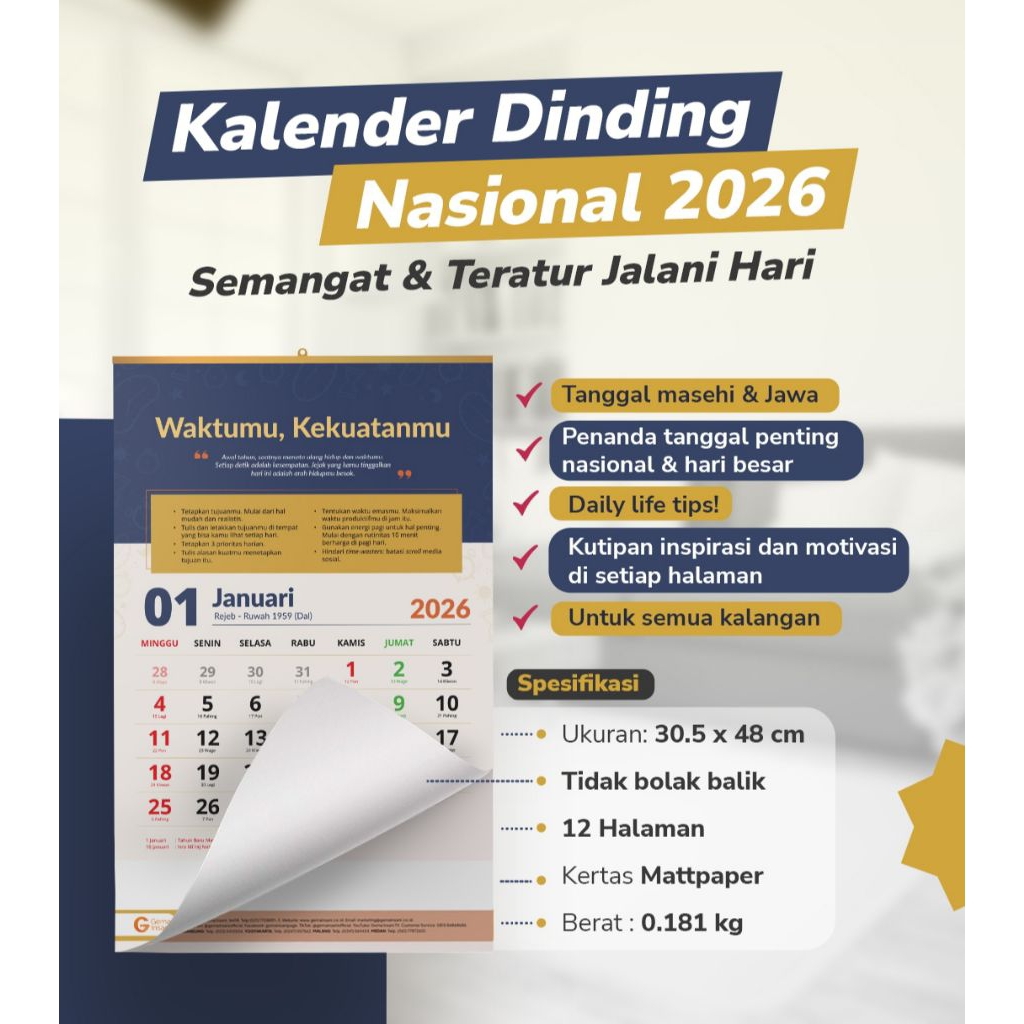 

Kalender umum 2026 Original Lengkap