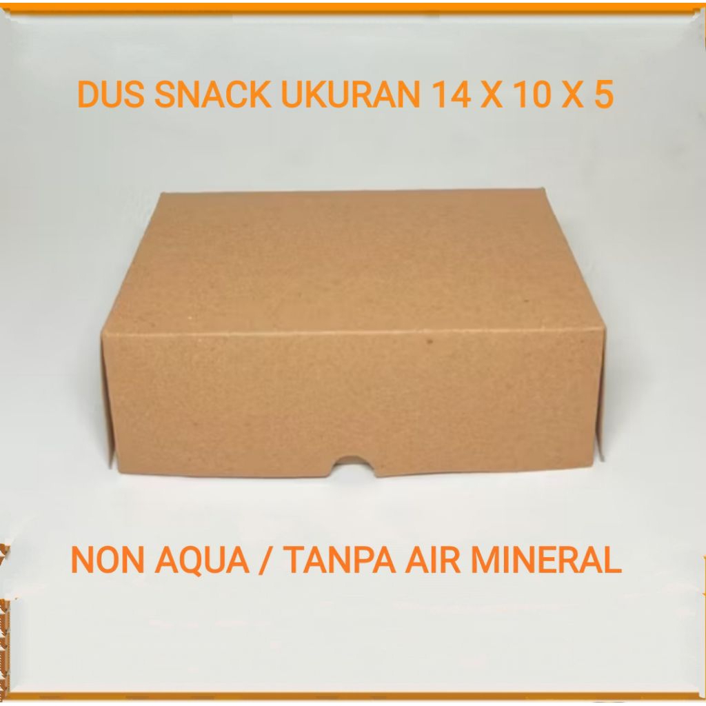 

( 275 GSM ) DUS SNACK/ DUS KUE/ DUS KRAFT COKLAT TANPA AIR MINERAL UKURAN 14*10*5
