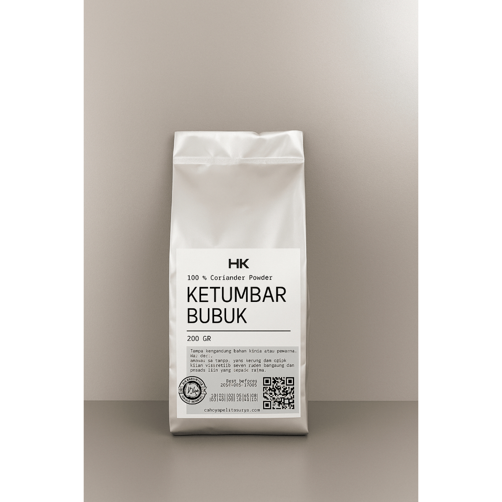 

HK Ketumbar Bubuk | Coriander Powder 100% Asli dan Halal Kemasan Aluminium 200g Aluminium 1000g