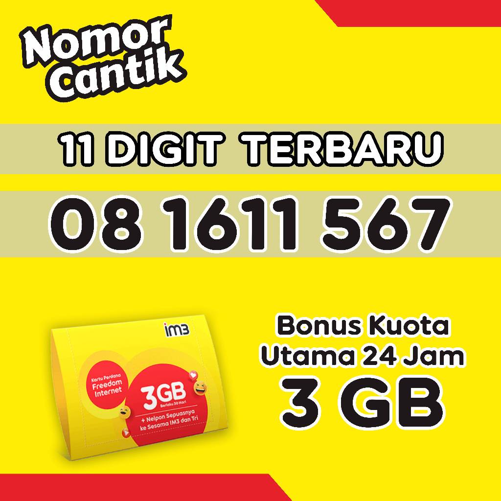 Kartu perdana indosat nomor cantik Seri Terbaru berurutan 567