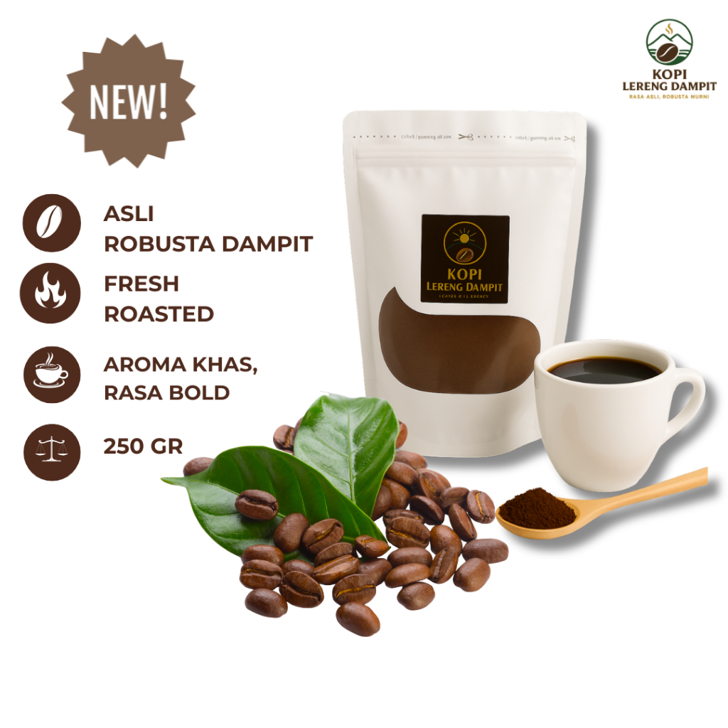 

Kopi Bubuk Tradisional Lereng Dampit – Rasa Kuat, Aroma Pekat – 250gr