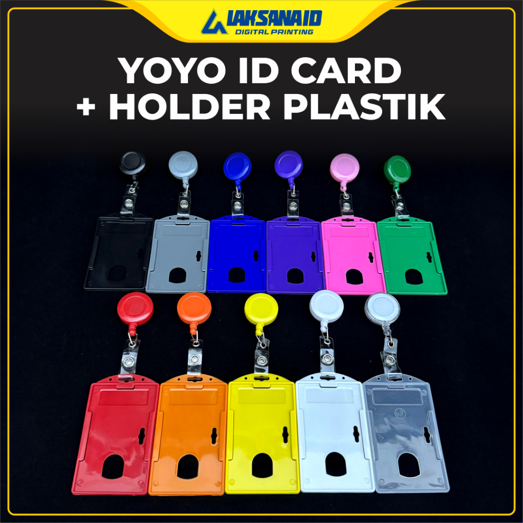 

YOYO ID CARD + ID CARD Holder Plastik / casing id card / name tag : 1 SET