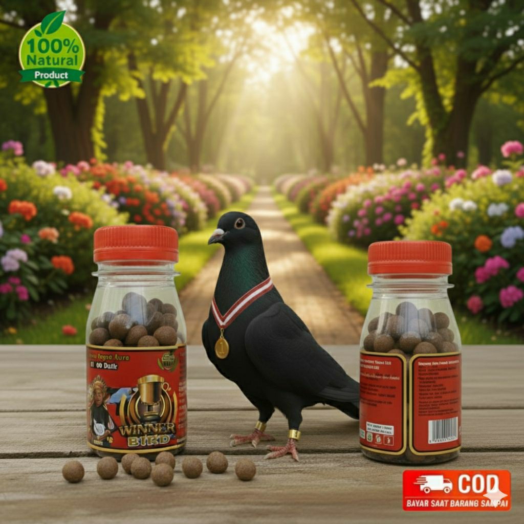 WINER BIRD JAMU KHUSUS MERPATI KOLONG BALAP DAN KEKET ISI 100 BUTIR extra gingseng temulawak sarang 
